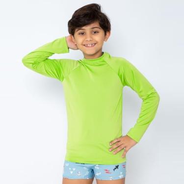 Imagem de Camiseta Proteção Solar Uv 50+ Manga Longa Infantil Cottoon Cor:Verde;Tamanho:16