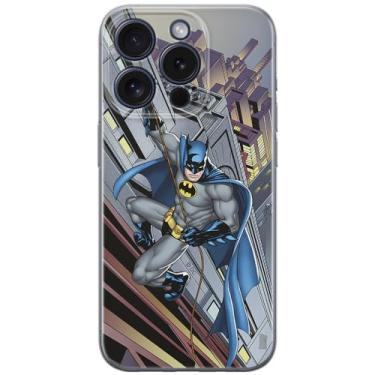 Imagem de ERT GROUP Capa de celular para iPhone 15 PRO original e oficialmente licenciada DC padrão Batman 006 perfeitamente adaptada à forma do celular, capa feita de TPU