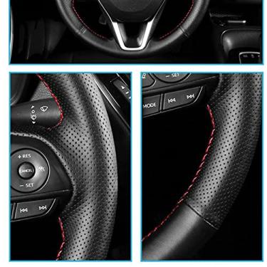Imagem de OZEQO Capa de volante do carro de camurça preta, apto para Mazda RX-8 RX8 2003 2004 2005 2006 2007 2008 2009 2010 2011