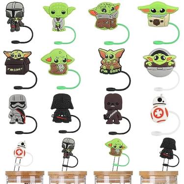 Imagem de 12 tampas para canudo Star Wars, para canudos de 9-10 mm, para copos Stanley de 900 ml e 1 l com alça, protetores reutilizáveis para canudo, acessórios Stanley, decoração de canudo para festas