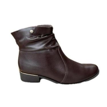 Imagem de Bota Ramarim Couro Zíper 24-53103 Baixinha Confortavel-Feminino
