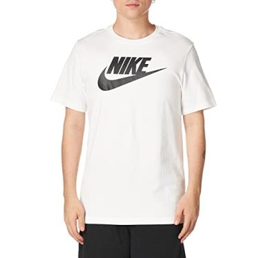 Imagem de Nike Marca da camiseta masculina NSW, Branco/preto, M