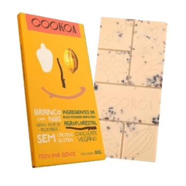 Imagem de Chocolate Branco com Nibs Vegano Cookoa 80g