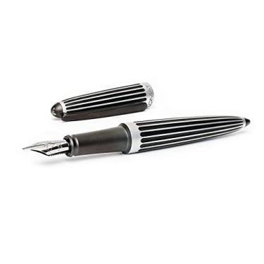 Imagem de Caneta Tinteiro Diplomat Aero Black Stripes Ponta Média M
