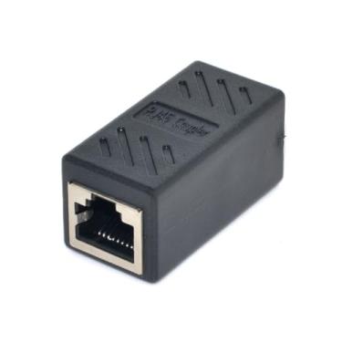 Imagem de CY CAT6 RJ45 Adaptador de extensão de cabo de rede Ethernet conector LAN fêmea para fêmea com escudo