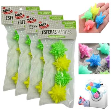 Imagem de Kit 16 Esferas Mágicas Lava Roupas para Máquina de Lavar Evita Bolas Limpa melhor