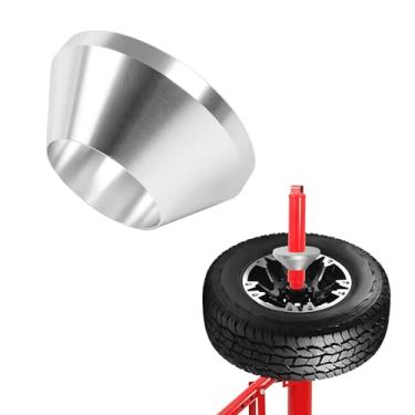 Imagem de povtii Cone de centralização manual do trocador de pneu, adaptador de balanceador de pneu automotivo cônico de alumínio, cone de retenção do balanceador de roda para carros caminhões, kit de