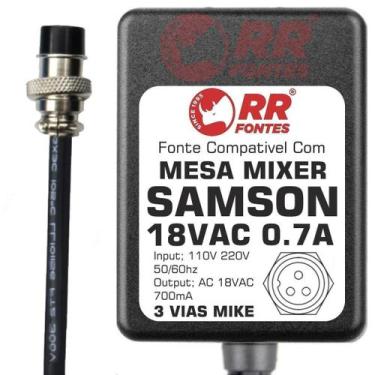 Imagem de Fonte 18Vac Mesa Mixer Samson Mdr624 Mdr1064 Fx12-3 Mixpad - Rrfontes 