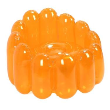 Imagem de Sofá-cadeira inflável, PVC Portátil Assento de sofá inflável, Transparente na cor Candy Sofá inflável simples multifuncional para sala de estar, quarto, festa e piscina (Laranja)