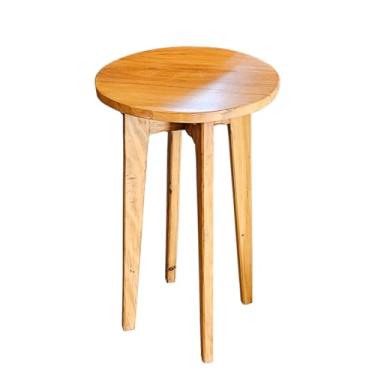 Imagem de Banqueta Artesanal Mesa Redonda M Alta Em Peroba 60cm