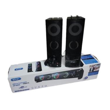 Imagem de Mini Alto Falante Para Pc E Notebooks Kp 6040 Caixa Som Knup, Preto, 5
