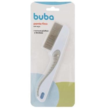 Imagem de Pente Fino Em Aço Buba  Remove Piolhos e Lêndeas