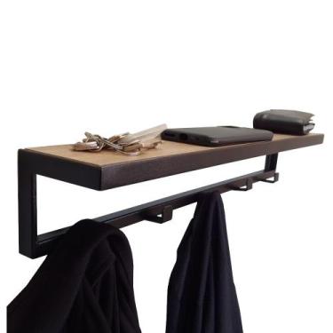 Imagem de Cabideiro Strassis Design SD-3504 Metal e MDF Cor: Preto