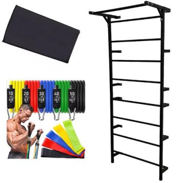 Imagem de Espaldar Com Barra Fixa P/ Musculação Fisio Stúdio E Pilates - XPROSHA