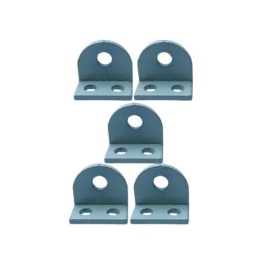 Imagem de Orelinha tipo l pequena p/ janela basculante aluminio branco kit 5 pcs