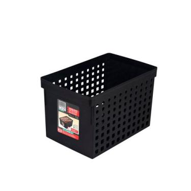 Imagem de Caixa Organizadora Arquivo Larga sem Tampa com Furação Preta Office Li