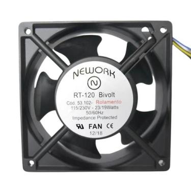 Imagem de Ventilador cooler rt-120 bivolt rolamento 120x120 ventoinha - NEWORK, 