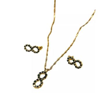 Imagem de Colar e Brincos Infinity Deluxe Banhados a Ouro 18k Luxory
