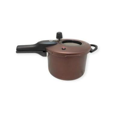 Imagem de Panela de Pressão com Visor Trava Externa 4,5 Litros Chocolate - Mta