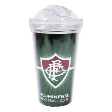 Imagem de Copo Fluminense Fluzão Oficial Plástico Com Canudo 450ml - Minas de Pr