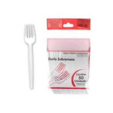 Imagem de Garfo descartável sobremesa pacote com 50 unidades - QFESTA