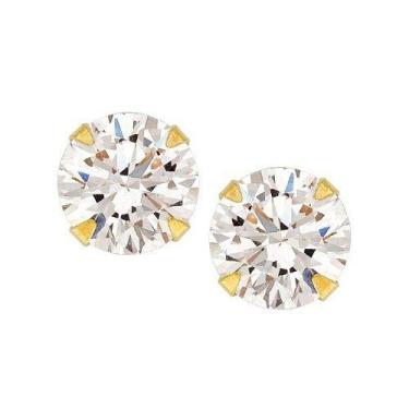 Imagem de Brinco Em Ouro 18k Ponto De Luz Feminino E Masculino 7mm - RD Magazine