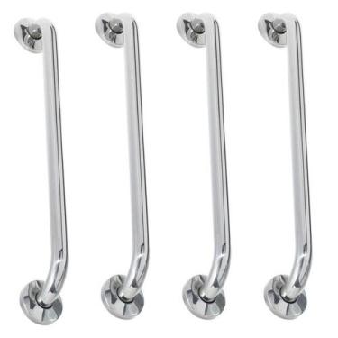 Imagem de Alça de Apoio 60cm Kit 4 Unidades Inox Barra Cadeirante Idoso Deficien