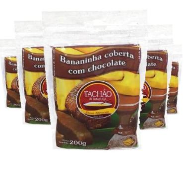 Imagem de Bananinha Com Chocolate Tachão De Ubatuba 200G 5 Unidades