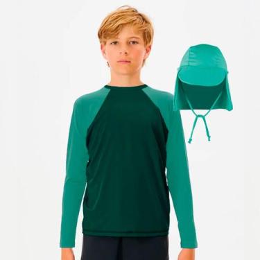 Imagem de Conjunto Blusa UV + Boné Infantil Menino Menina Praia Piscina - Hype K