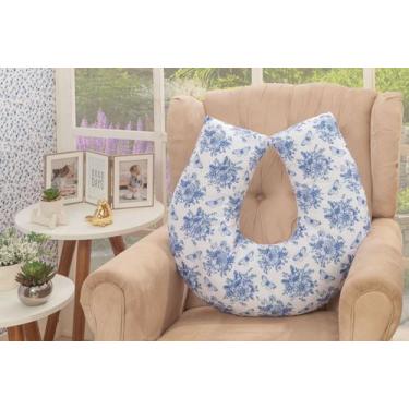 Imagem de Almofada Amamentar Specialle Menina para Bebe - Zan baby, Florzinha Az