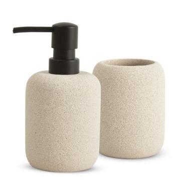 Imagem de Conjunto Porta-Sabonete Líquido Pumessa Em Polirresina Mart