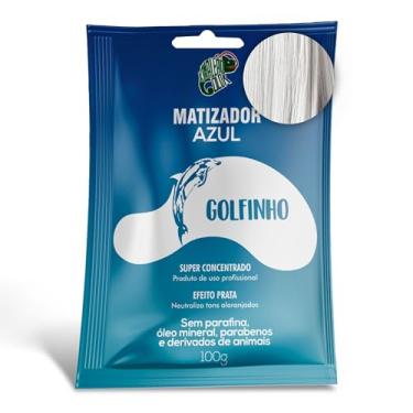 Imagem de KAMALEÃO COLOR Matizador Azul Golfinho - Neutralizador de Tons Alaranjados - Efeito Prata - Para Cabelos Loiros Platinados - Sachê 100ml