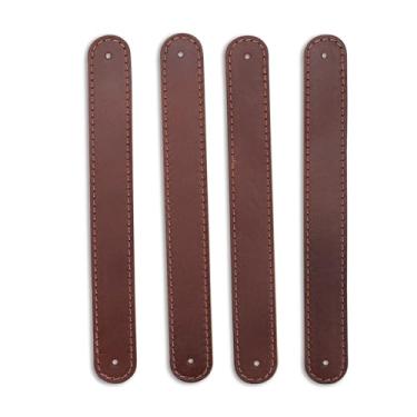 Imagem de CestAntiQ Puxadores de gaveta de couro de flor integral puxadores de armário duráveis feitos à mão puxadores de armário elegantes DIY ferragens de melhoria doméstica puxadores de móveis rústicos com