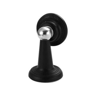 Imagem de Kit 2 Trava Prendedor Fixador Batedor Magnético LONGO Para Manter Porta Aberta Adesivo Parafuso Ímã (Preto)
