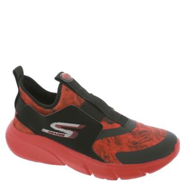 Imagem de Skechers Tênis Skech Faster para meninos, Preto/vermelho, 1.5 Little Kid