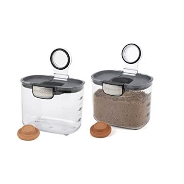 Imagem de Progressive International Prokeeper + Plástico Transparente Hermético para Alimentos Baker'S Kitchen Storage Organization Container Conjunto de Recipientes com Acessórios Magnéticos, Conjunto de 2 Peç