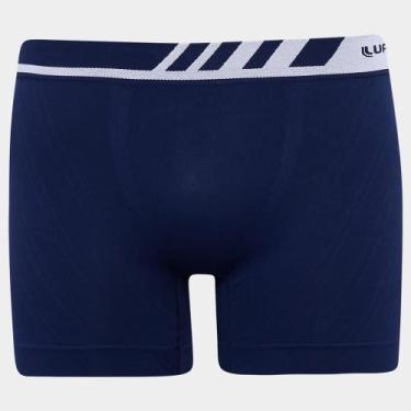 Imagem de Cueca Box Lupo Masculina Microfibra Cós Elástico Macio Leve, P, Marinh