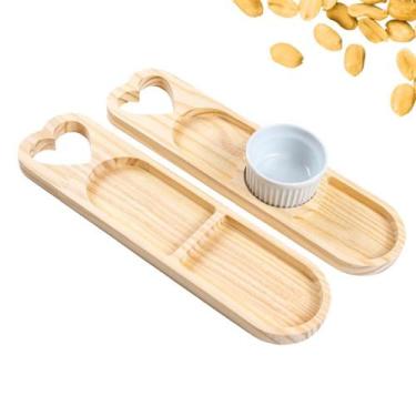 Imagem de Petisqueira Madeira com Ramequin para Molho Patê Mesa Posta - Carmisin