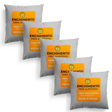 Imagem de Kit 5 refil enchimentos para almofadas 45x45 - Kombigode