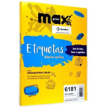 Imagem de Etiqueta Carta - 100 Folhas - 25,4x101,6 mm - Maxprint