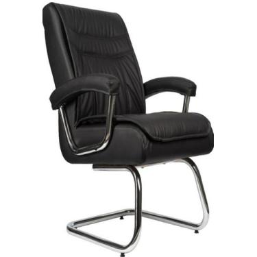 Imagem de Cadeira Interlocutor para Escritório com Mola Ensacada Preto - Design 