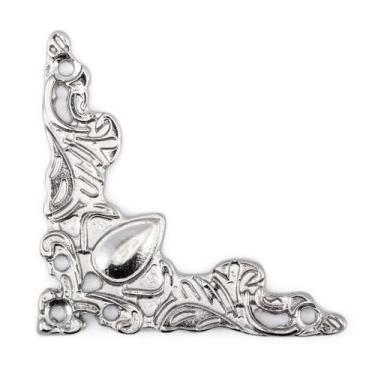 Imagem de Cantoneira Grande Metal Decoração Artesanato 4 Peças - Metallica Acess