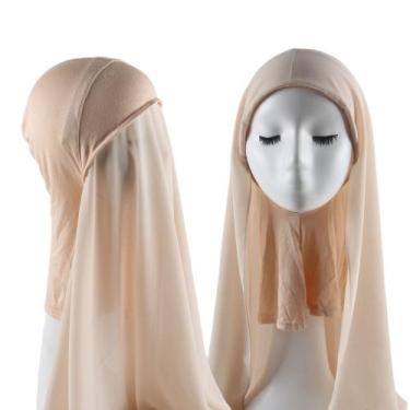Imagem de Hijab Instantâneo Touca Ninja Muçulmana Véu - Indian Crafts , Bege