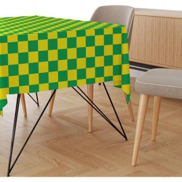 Imagem de Decoração Copa do Mundo TNT Xadrez Brasil - 1,40M X 25MTS - Dekorama