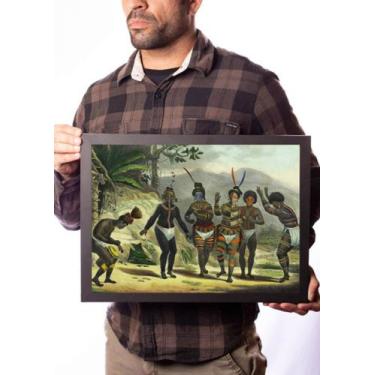 Imagem de Quadro Arte Jean Debret Indios Dançando Decoração - Fanarte