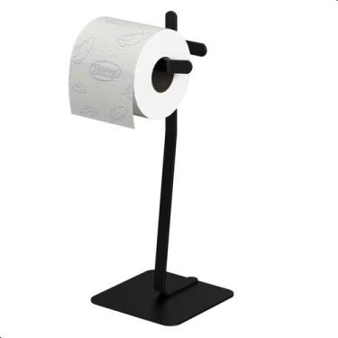 Imagem de Porta Papel Higienico de Chão Single Suporte Preto Oslo - HomeDecor