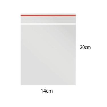 Imagem de 100 Sacos Saquinho Zip Lock Hermético 14x20cm Plastico - Inoven