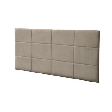 Imagem de Cabeceira Painel Raissa 1,58 Cm Cama Box Queen Bege - Maitê Moda Casa