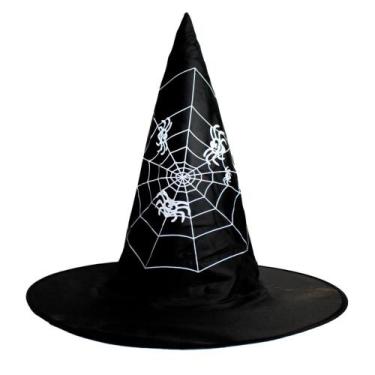 Imagem de Chapéu de Bruxa Infantil ou Adulto Estampado de Halloween Fantasma - F