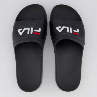 Imagem de Chinelo Fila Sleek Slide Preto e Branco, 41